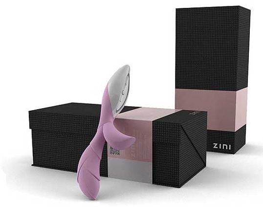 Вибратор хай-тек ZINI HUA розовый с белым zv071-PRM в интернет магазина секс шоп Magic Night